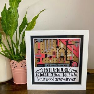 3D Milwaukee Tools Fatherhood Shadowbox